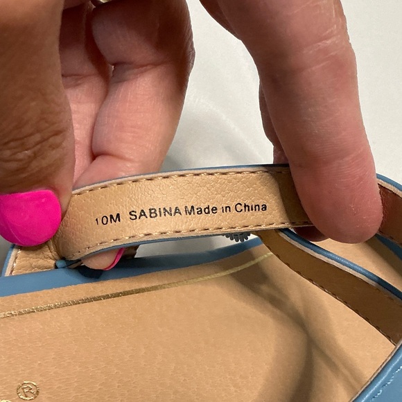 Vionic Sabina Strappy Sandals - 3 1/2" Heel - Light Blue - Size 10 - EUC - Picture 8 of 9